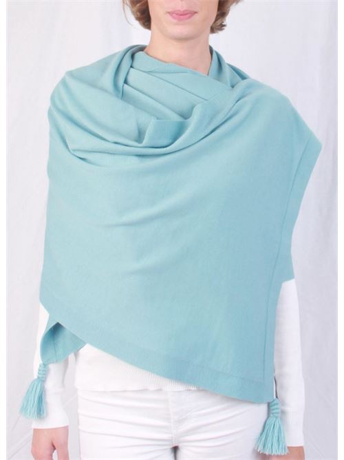 Wool stole with fringes and tufts Art Tricot | 201602CELESTE